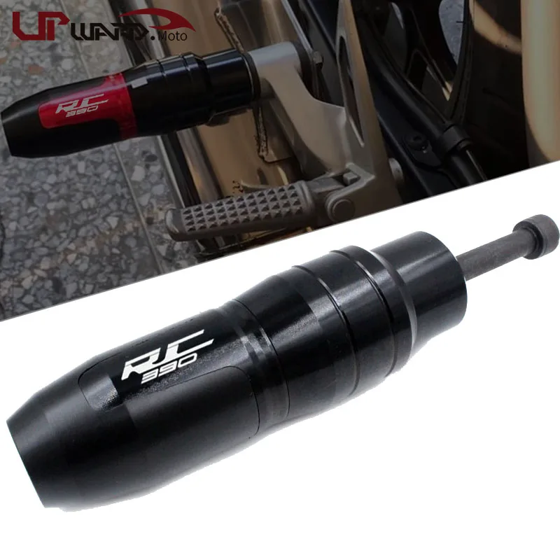 

For KTM RC390 RC 390 2017 2018 Motorcycle CNC Frame Crash Pads Exhaust Sliders Crash Protector With logo