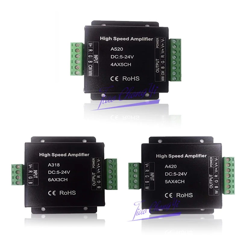 Высокоскоростной Усилитель для светодиодной ленты 5050 5054 RGB RGBW + CCT Светодиодная