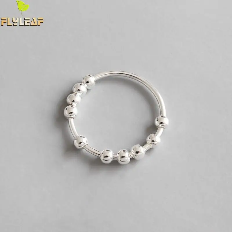 

Женское Открытое кольцо из серебра 100% пробы, с бусинами