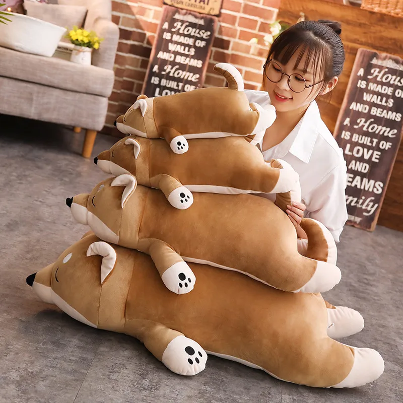 40 100 см Kawaii Shiba Inu огромные плюшевые игрушки мягкие животные Akita Популярные корги