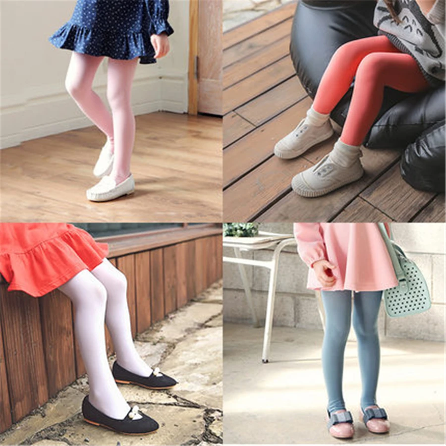 Spring Autumn Candy Color Children Tights For Baby Pantyhose Girl Soft