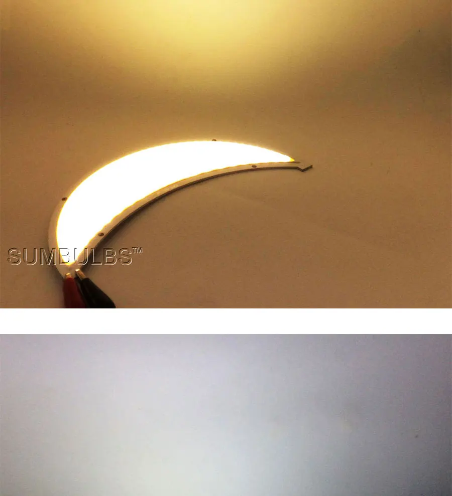 180MM 50W Moonshaped COB Lamp Moon LED Light DC 12-14V Warm White Cold White DIY COB Lighting Bulb (9)