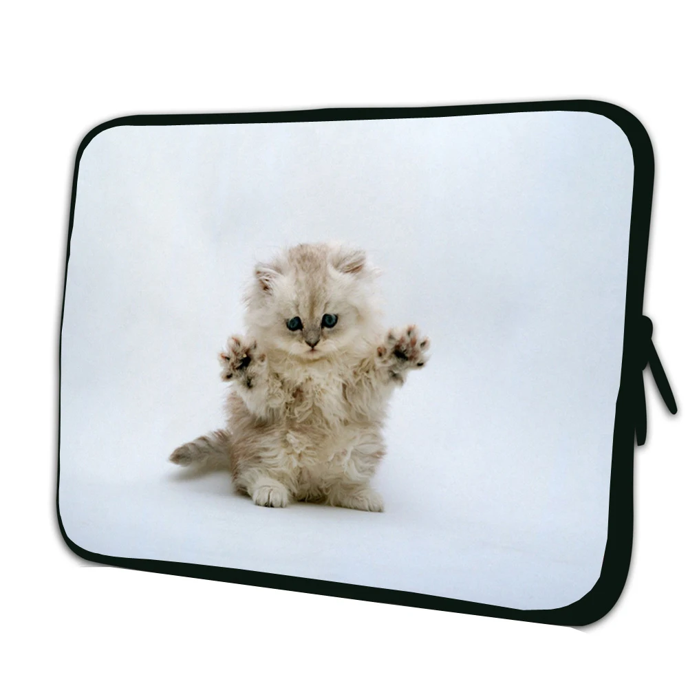 

Cute Cat Zipper Shockproof 7" 7.9" 10" 10.1" 11.6 12 13 14 13.3 15 15.4 15.6 17 17.3inch Notebook Computer Accessories Bag Cases