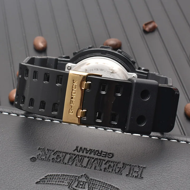 SIKAI качественный резиновый ремешок для часов с чехол для Casio GA100 GA-110 GD120 силиконовый мужской водонепроницаемый ремешок для часов с оболочкой