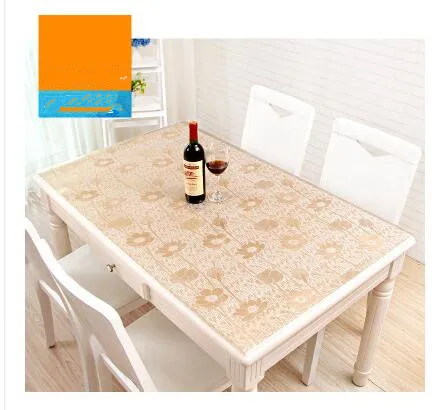 1Pcs/Lot PASAYIONE Gold Table Cloth Waterproof Oilproof Soft Glass Table Mats Flowers Printed Tablecloth Home Party Wedding Dec