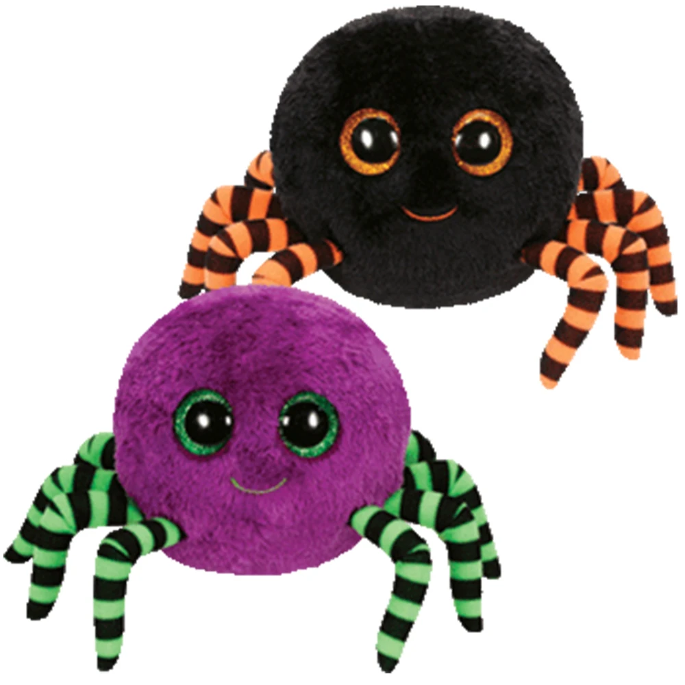 

Pyoopeo Original Ty Boos 6" 15cm Crawly the Halloween Spider Plush Regular Stuffed Collection Animal Doll Toy with Heart Tag