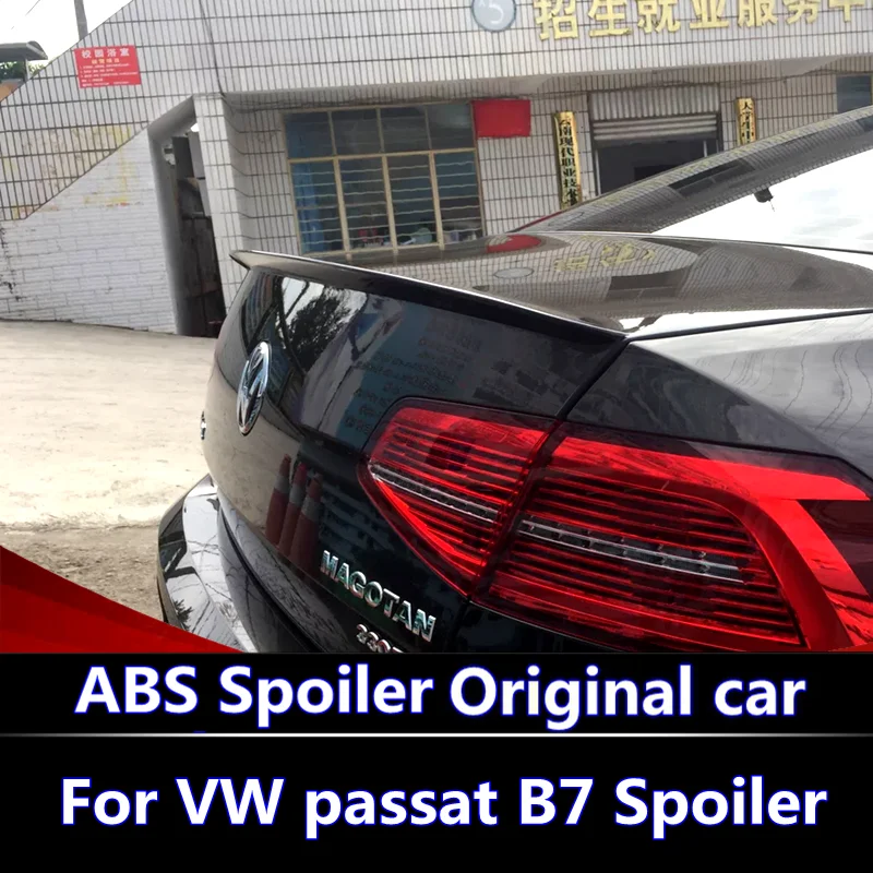 Для VFor VW Passat B7 2012-2015 спойлер высокого качества ABS Материал заднее крыло автомобиля