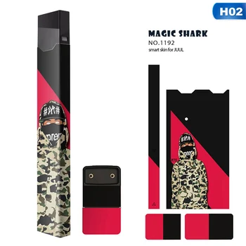 

Colorful STICKER For Juul 10 Pattern 2.5D Stereo Film Sticker 3M Adhesive Printing Label Skin For Juul Case