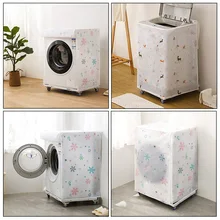 Стиральная машина с цветочным принтом грязь пыль Доказательство крышка водонепроницаемый и Пыленепроницаемая куртка использовать пластиковый ролик/раскладушка