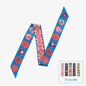 

Women Fashion Choker Circle Stylish Headwear Bag Handle Decoration Ribbon Silk Bandana Neck wear Hand band [1256]