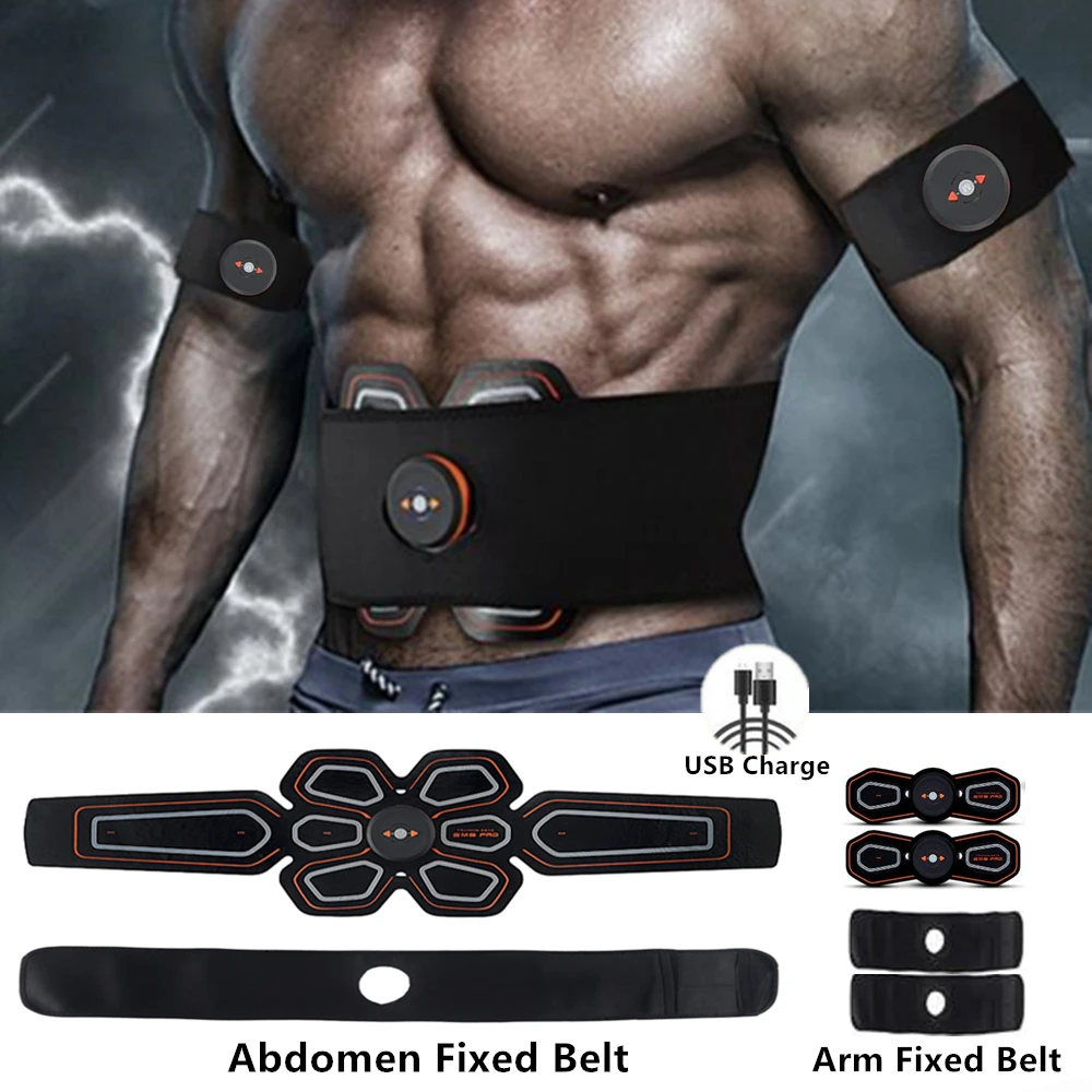 

EMS Muscle Toner Belt USB Charge Muscle Trainer Training Gear Abdominal Muscle Stimulator Fat Burning Equipment For Men&Women