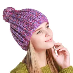 Новинка 2019 г. бренд зимние трикотажные изделия шапки для женщин модные шапочки дамы шляпа осень кепки теплые s