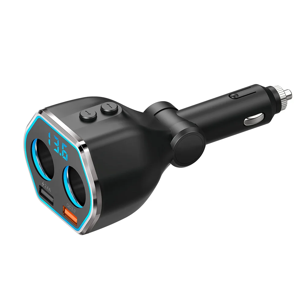 CDEN быстрое автомобильное зарядное устройство QC3.0 Разветвитель Прикуривателя 2 USB