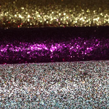 

Hot sale 69 kinds colors synthetic chunky PVC glitter leather fabric for shoes material sale by yard