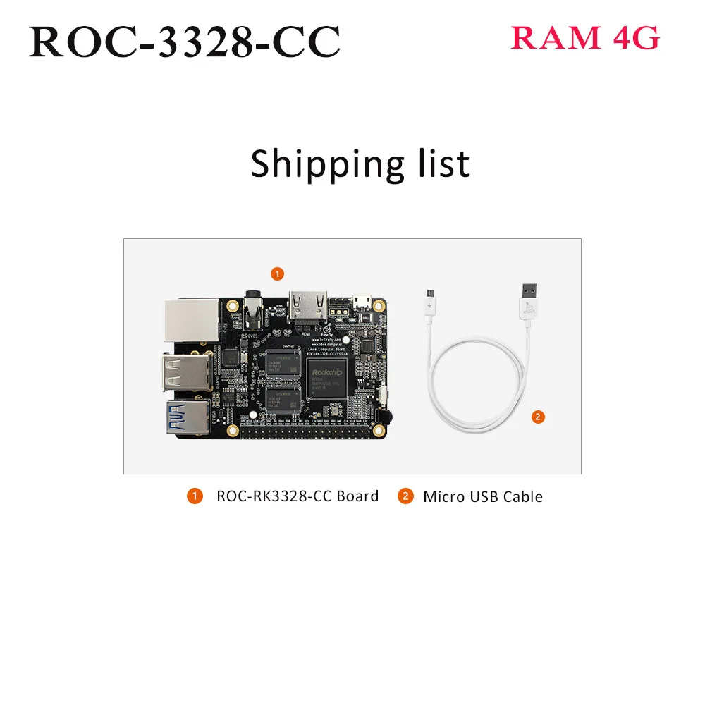 Firefly ROC RK3328 CC поддержка Gigabit Ethernet, USB 3,0, 4K дисплей и Ubuntu и Android ARM Cortex-A53 ARM макетная плата - Комплект: Комплект 3