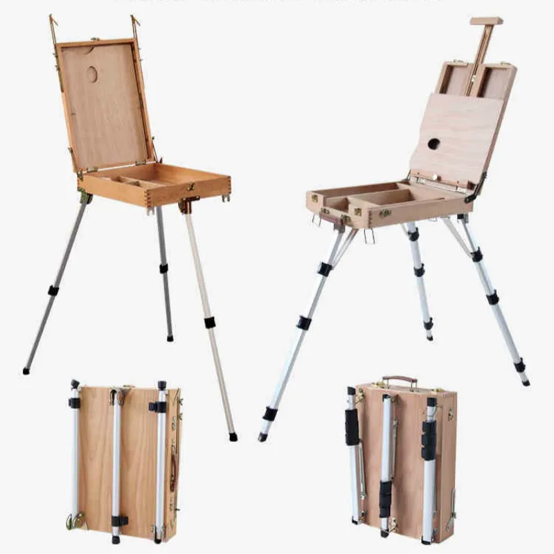 EaselCaballetePortableEaselBoxforPaintingArtistOilPaintStand