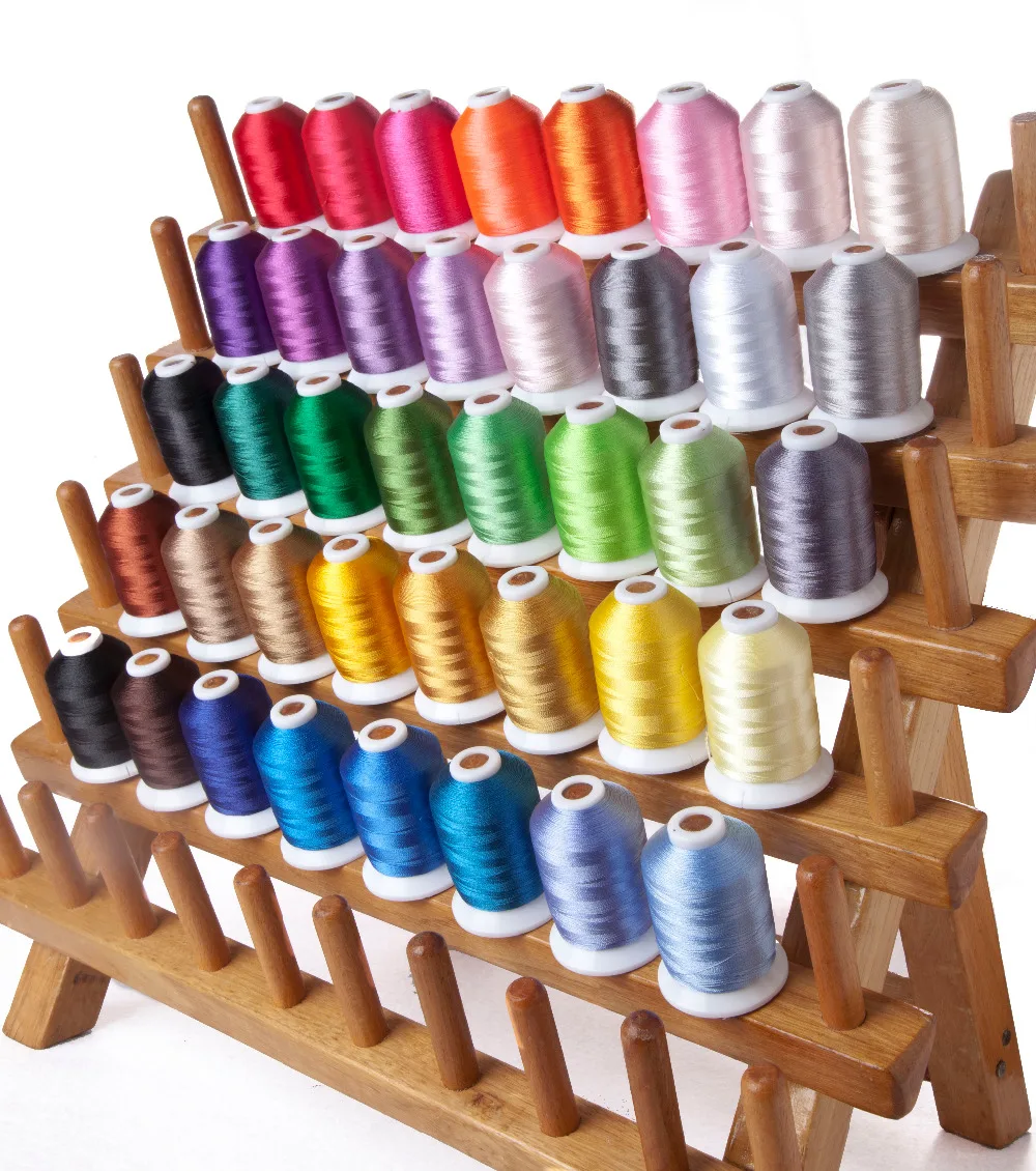40 Brother Colors/набор полиэфирных вышивальных машинных нитей с 10 шт размером A бобины |