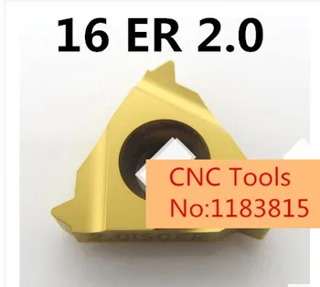 

10pcs 16ER 2.0ISO External Indexable Tungsten Carbide Threading Lathe Inserts for SER Threaded Lathe Holder