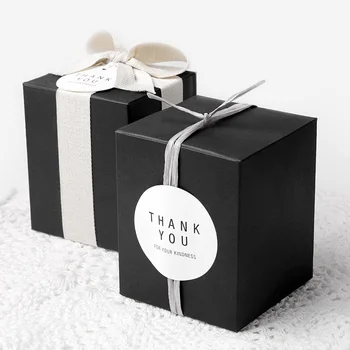 

New Arrival 10*10*10cm 10 Pcs black Paper Box as candy packaging Party Birthday Gift Baking Storage Boxes Food Packaging Boxes