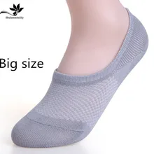 14 шт. = 7 пар/лот, бамбуковое волокно, женские, большие размеры, яркие цвета, невидимые носки, Нескользящие, сетчатые, водонепроницаемые, высокое качество