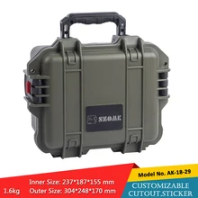 Водонепроницаемый пластиковый жесткий ящик для переноски pp и abs всепогодный чехол для инструментов с губка внутри 304X248X170 M szomk коробка