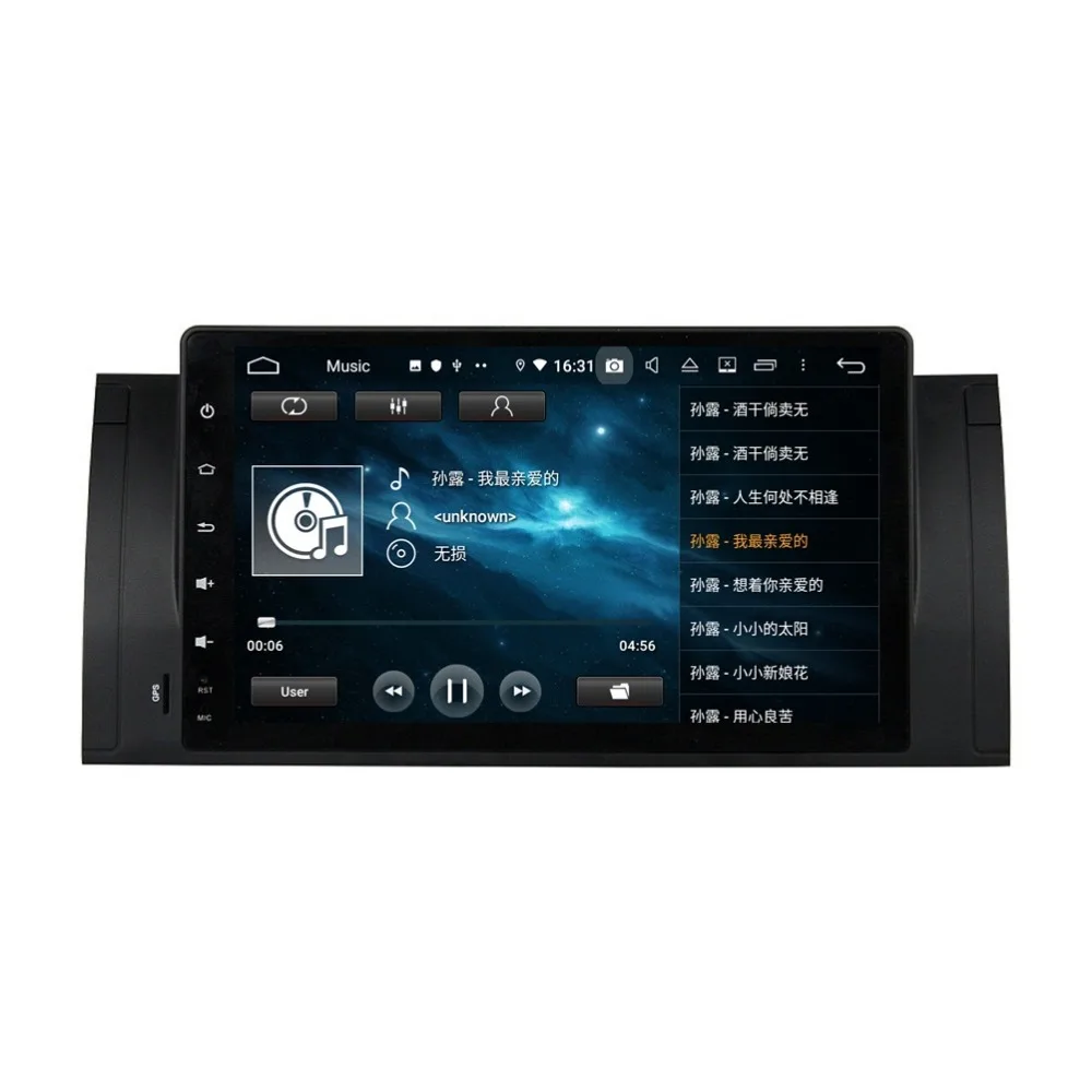 Sale 4GB RAM Octa Core 1 din 9" Android 9.0 Car dvd video Player for BMW M5 E39 X5 E53 GPS RDS Radio Bluetooth 4.2 WIFI Mirror link 6