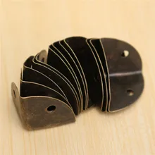 MTGATHER 12Pcs Iron Decorative Antique Jewelry Wine Gift Box Wooden Case Corner Protector Guard 2.5cmX2.5cmX2.5cm