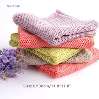 

2Pcs 30*30cm corn kernels Hand towel Double-sided rag Microfiber Buffing Dusting Towels Car Cleaning Cloth Kitchen cleaning