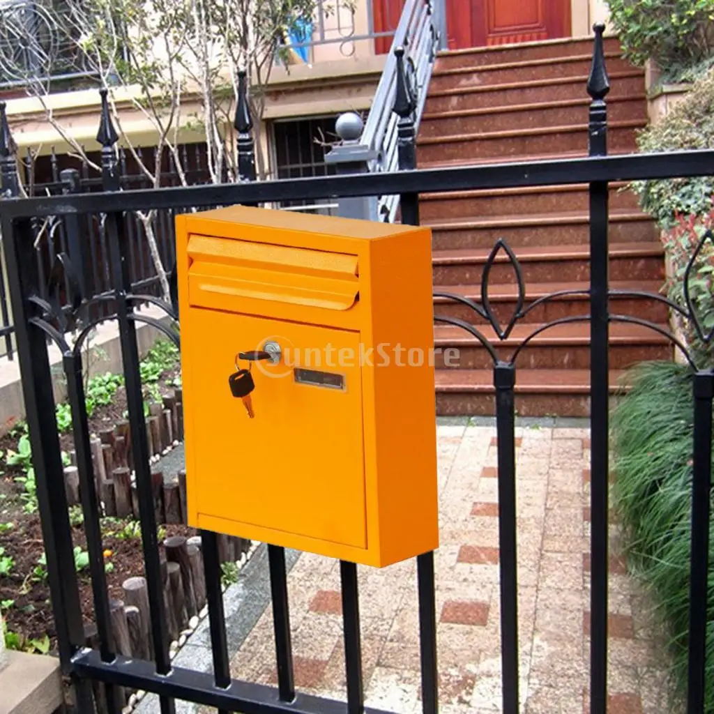 

LOCKABLE OUTSIDE LETTERBOX LETTER POST MAIL BOX POSTBOX WITH KEYED LOCKSET, WALL MOUNTED, RURAL SECURITY MAILBOXES