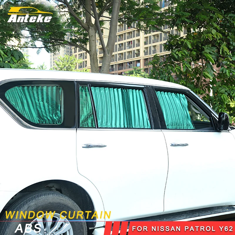 

ANTEKE Auto Car-styling Window curtain Trim Stickers Covers Interior Accessories For Nissan Patrol Y62