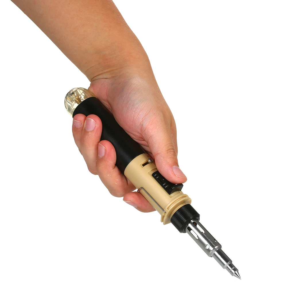12 in 1 Soldering Iron Kit Full Electronics Set Welding Tool Car Repairing Gas Soldering Self-igniting Torch Outdoors / Grey