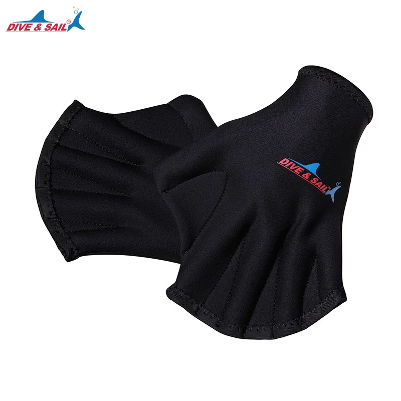 Hot 2MM Adult Neoprene Diving Webbed Gloves Swim Equipment Surfing Swimming Training Fingerless Paddle for Water Sports H | Спорт и