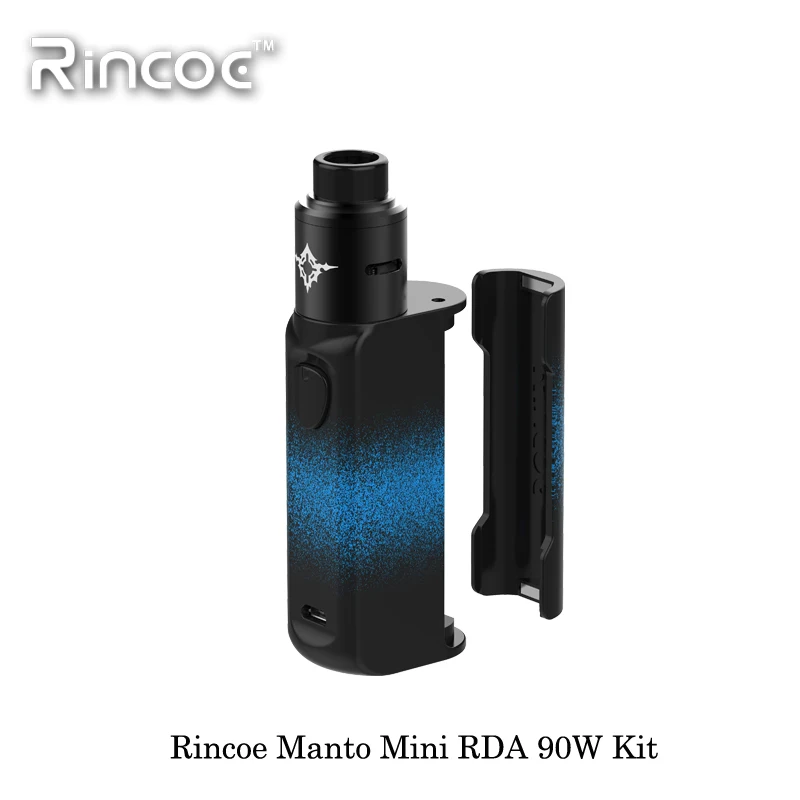 Электронная сигарета Rincoe Manto Mini 90 Вт RDA комплект Vape одиночный аккумулятор 18650 маленький размер полный аккумулятор выход PC материал Ecig комплект