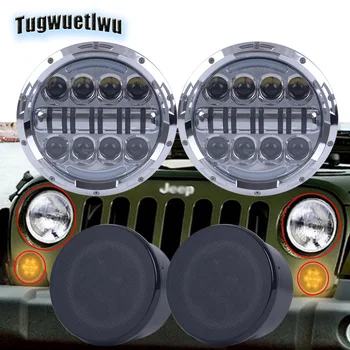 

car light 7inch LED headlights with drl turn signal for suzuki samurai Led Front Grill Amber Turn Signal Light for jeep wrangler
