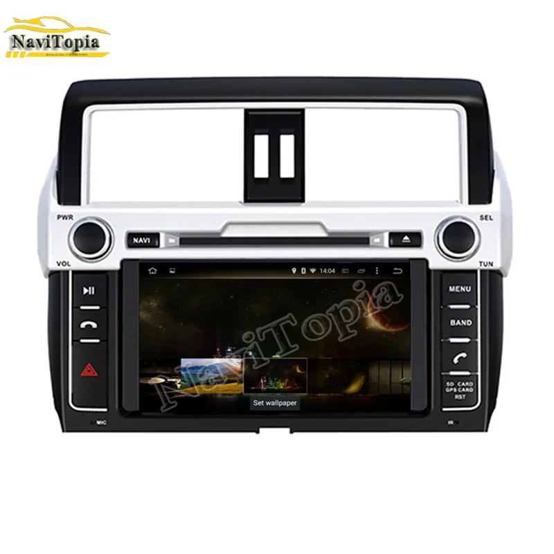 Top NAVITOPIA 4G RAM 32G ROM Octa Core Android 9.0 Car DVD GPS Navigation for Toyota Prado/LC150 for Prado 150 High level 2014 3