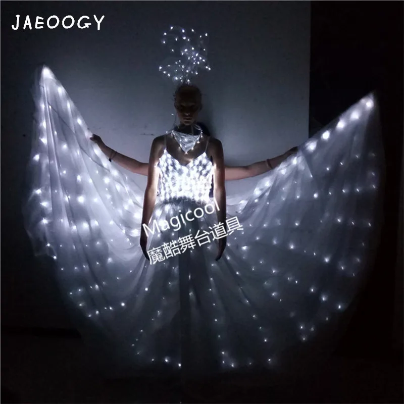 Hot Led super sexy woman skirt wedding clothes show luminous performance clothing business service