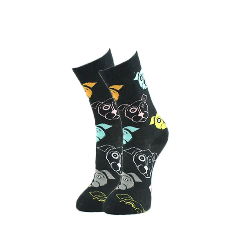 [COSPLACOOL] 4 стильные Хлопковые женские Носки с рисунком мордочки кошки милые забавные женские носки с животными модные носки унисекс Meias без коробки - Цвет: 8