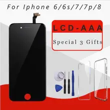 AAA جودة LCD الشاشة ل iphone 6 عرض الجمعية استبدال مع الأصلي محول الأرقام الهاتف أجزاء ل iphone 7 7p 8 lcd