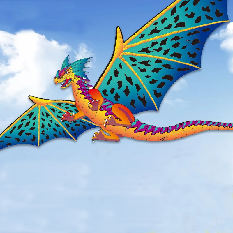 

190*330cm Big Stereo Dragon Kite Creative Children Dinosaur Kites 400cm Tail Easy To Fly Big Outdoor Sports Kite Kids Gift Adult