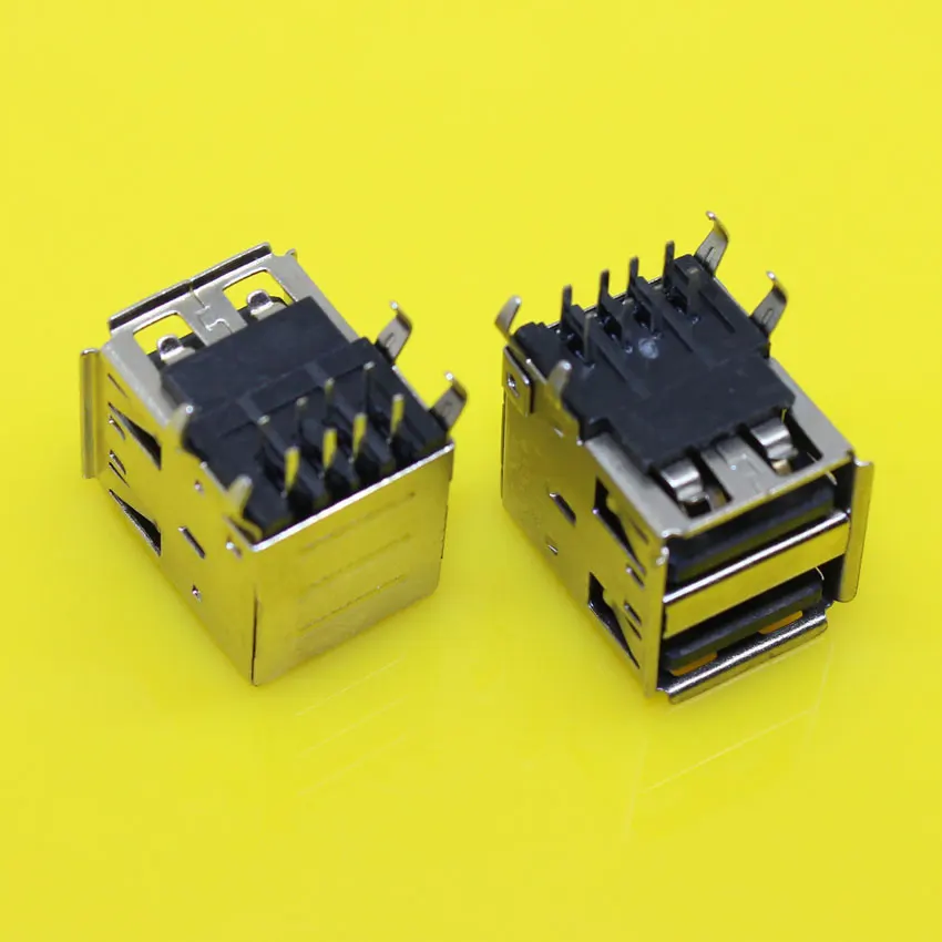 Двойные гнездовые USB-разъемы cltgxdd US-040 17*15*13 мм 4 фиксированные ножки DIP обычно