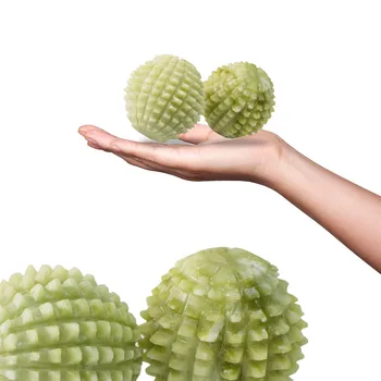 

2 Pcs Natural jade hand Massage ball healthy physiotherapy personal care Chinese medicine rehabilitation therapy tool