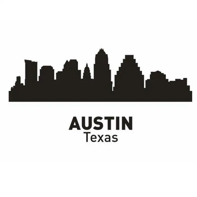 

Austin City Decal Landmark Skyline Wall Stickers Sketch Decals Poster Parede Home Decor Sticker