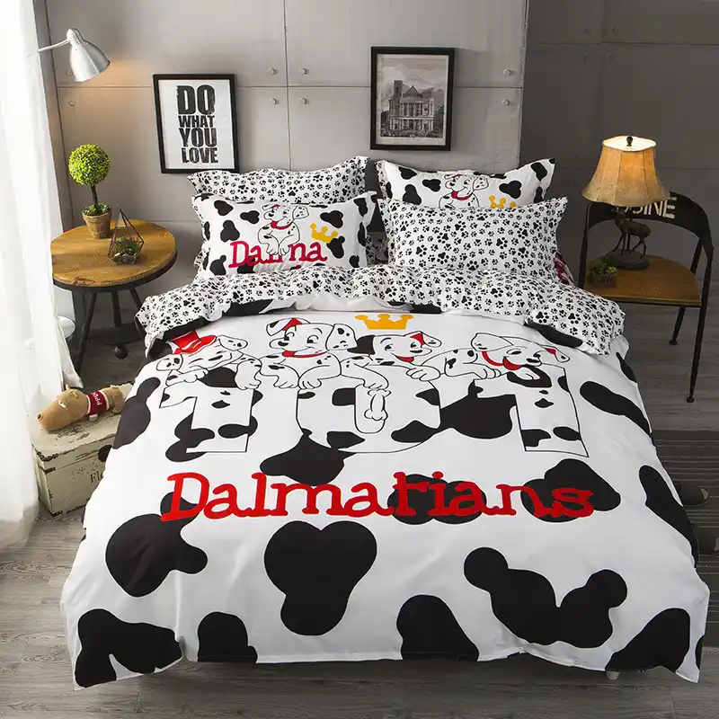 Diy Scrawl Print Cotton 3 4 Pcs Bedding Set King Queen Double Size