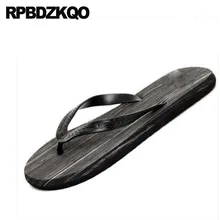 Слайды плюс размер Мужские сандалии летние наружные черный плоские 46 большой люди Шлепанцы обувь мода домашние тапочки пляж воды дизайнер