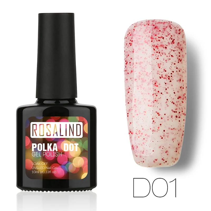 

ROSALIND 10ml Soak Off 24 Candy Color Choose LED&UV Gel Nail Polish Semi permanent Gel Varnish Nail Art Manicure Glue