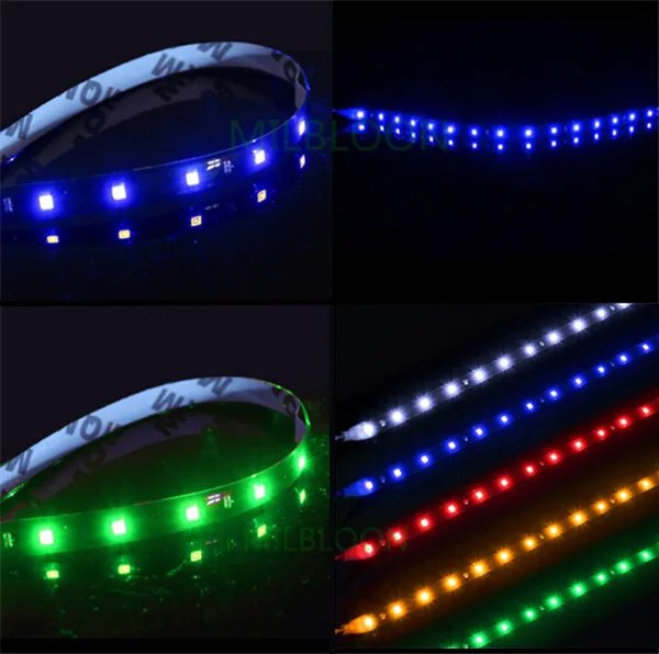 

2pcs LED strip light Car light strip soft led CAR strip 30cm Headlights decorative strip bar blue green red yellow white DC12V