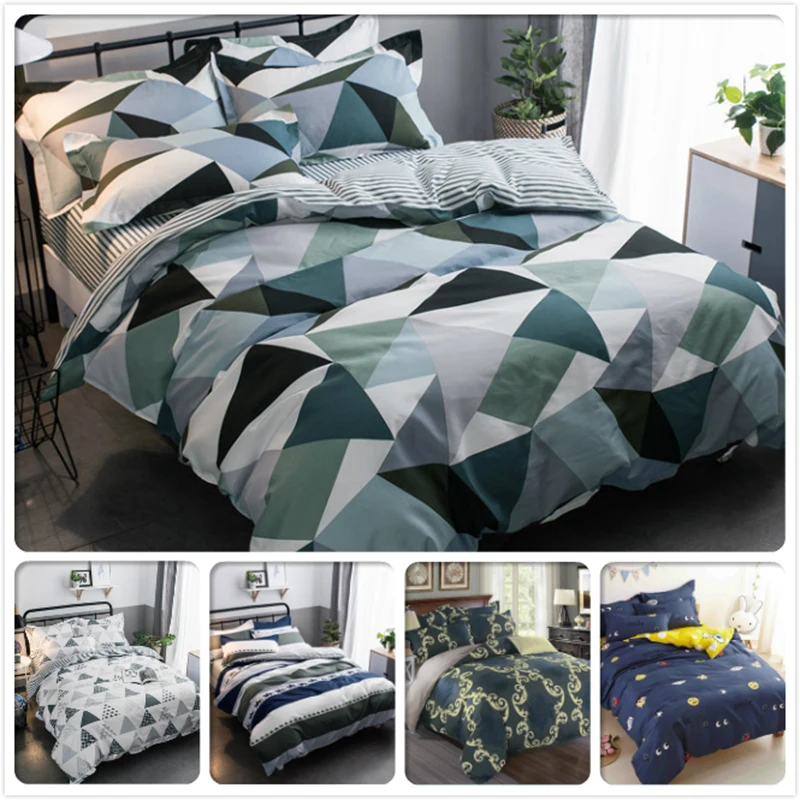 Bedding Set Kids Child Soft Skin Cotton 3pcs/4pcs Bedlinens Single Twin Full Queen King Size Duvet Cover 1.35m 1.8m 2m Bed Linen