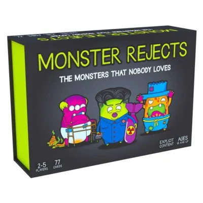 Новинка Monster Misfits смешная карточная настольная игра дружественный кролик Монстр отвергает Детские Взрослые развивающие игрушки - Цвет: Армейский зеленый