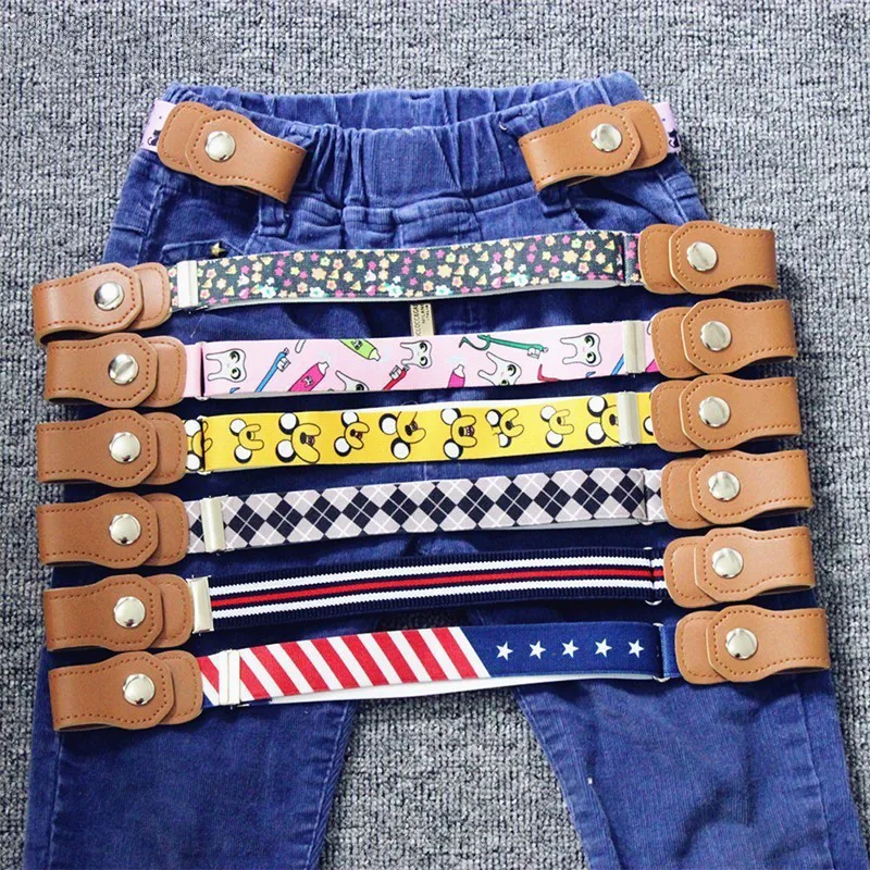 Нескользящие вычет ремень Горячие Новые Детские эластичный пояс брюки для маленьких мальчиков и девочек питомник важно 16 Цвет детские джинсы ремень