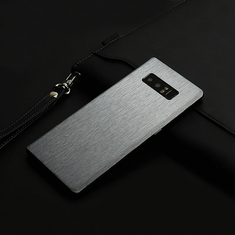 

High Simulation Metal Brushed Phone Sticker Cellphone Back Paste Film Case For Samsung Galaxy S10 Plus S10e Note 8 Back Sticker